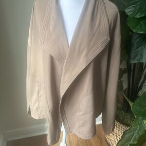 Taupe Polyester Spandex Fabric